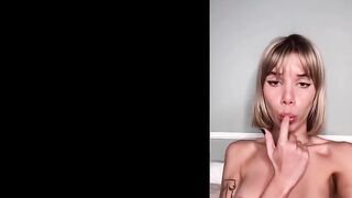 Swedish frida moretti sucking on finger