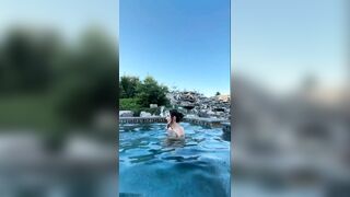 Christina Khalil - Outdoor Titty Play on Livestream