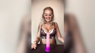 Norwegian Babe Elly Handjob On Dildo While Giving Jerk Of Instructions