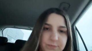 German Camgirl DoriDeluxe66 Masturbates Her Tight Pussy In Car