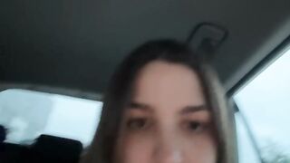 German Camgirl DoriDeluxe66 Masturbates Her Tight Pussy In Car