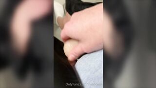 Swedish Alvanovaa using dildo in public