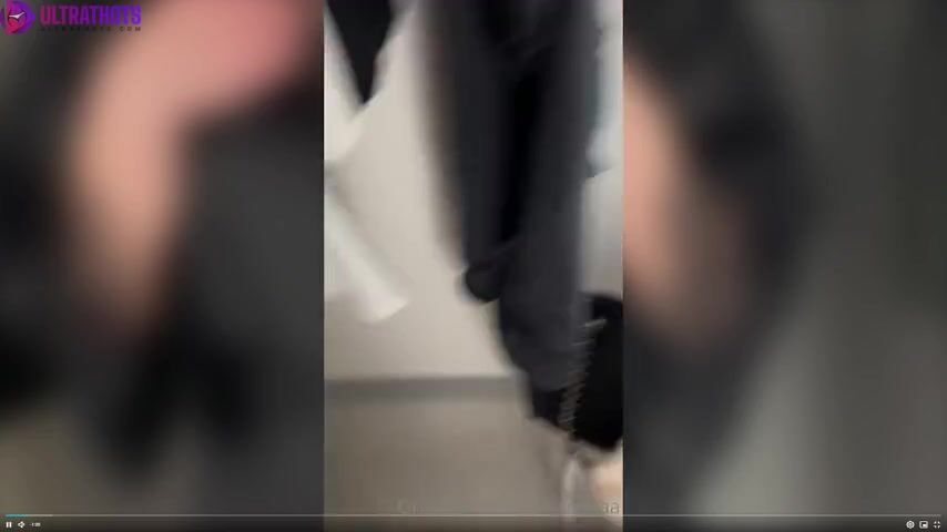 Swedish Babe Alvanovaa Masturbates Her Tight Pussy In Public Clothes Changing Room