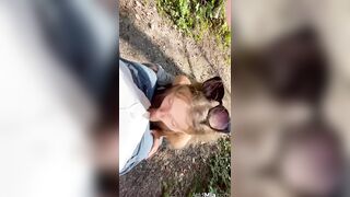 Mia Melano Outdoor Blowjob And Cumshot On Big Tits