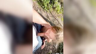 Mia Melano Outdoor Blowjob And Cumshot On Big Tits