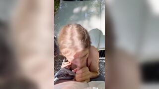 Mia Melano Outdoor Blowjob And Cumshot On Big Tits