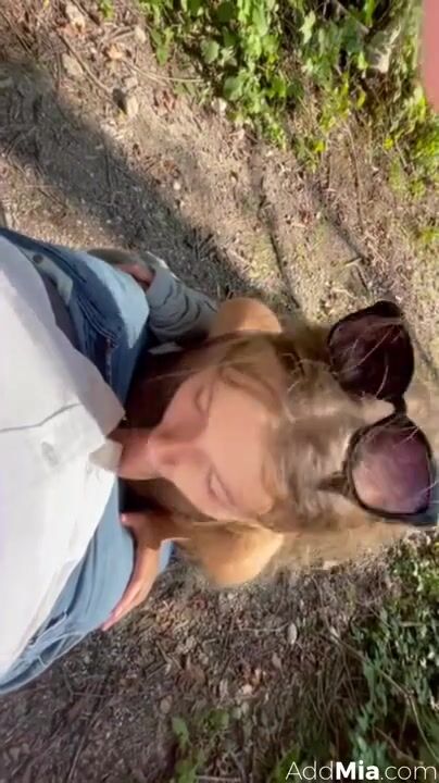 Mia Melano Outdoor Blowjob And Cumshot On Big Tits