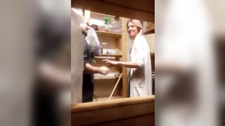 Swedish Coworker fucking in closet