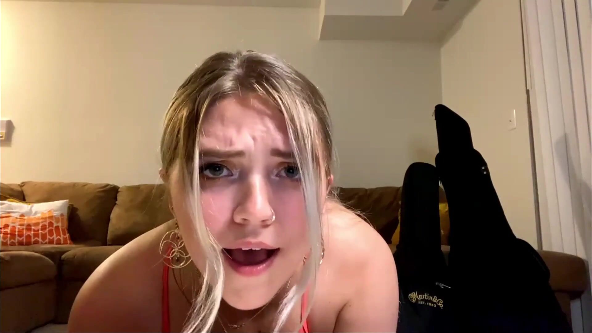 Angie Faith - Oiled Big Tits Fucks Dildo