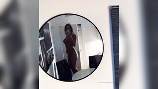Norwegian Babe Missreca/Scandidoll Filming Her Tight Naked Body In Mirror