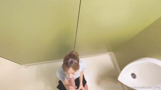 Snow Bunni - Risky Fuck in Public Elevator And Bathroom