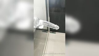 Swedish Naturalnadia dildo in shower