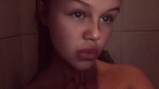 Norwegian Babe Ida Martine Dypvik Filming Her Big Tits In Shower