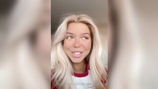 Norwegian Babe TheBelleBunny Bouncing Her Big Sexy Titties