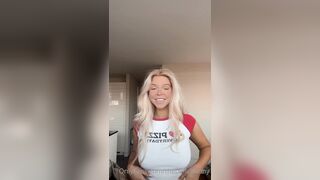 Norwegian Babe TheBelleBunny Bouncing Her Big Sexy Titties