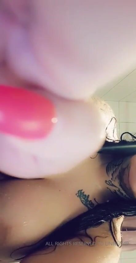 Swedish Bombshell Linnejha Washing Her Huge Tits In Shower