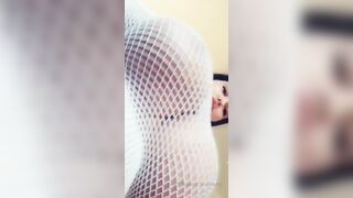 Swedish Bombshell Linnejha Filming Her Big Sexy Tits Bouncing In Netfish Outfit