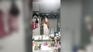 Norwegian Milf Missandersen Flashing Her Hot Tight Naked Body In Mirror