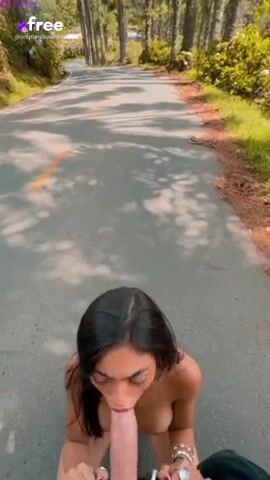 Brenda Trindade - Blowjob Outside Facial Cumshot