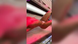 Swedish Babe Emelie Magnusson Solarium Pussy Play