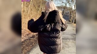 Muscular Norwegian Teasing Outdoors