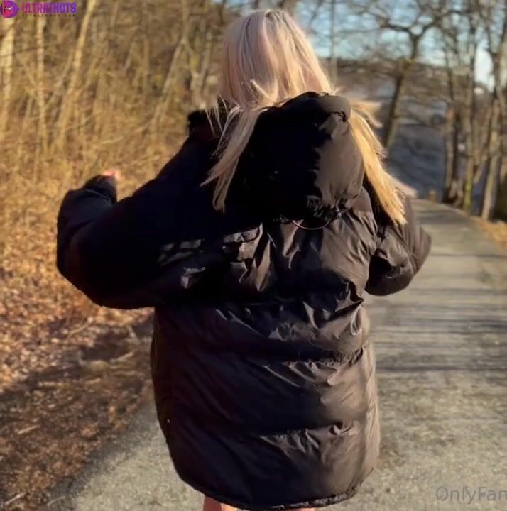 Muscular Norwegian Teasing Outdoors