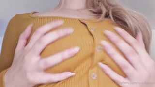 Swedish Nina Fragole oiling up her tits