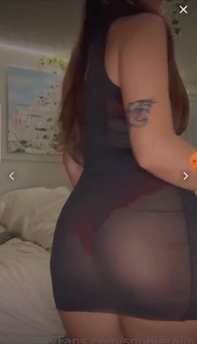 Sophie Rain In Sexy Red Dress