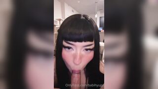 Babihyuga - Deep Blowjob with Big Cumshot in Mouth