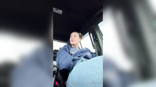 Pussy Masturbation in car with Norwegian Chick Kristin