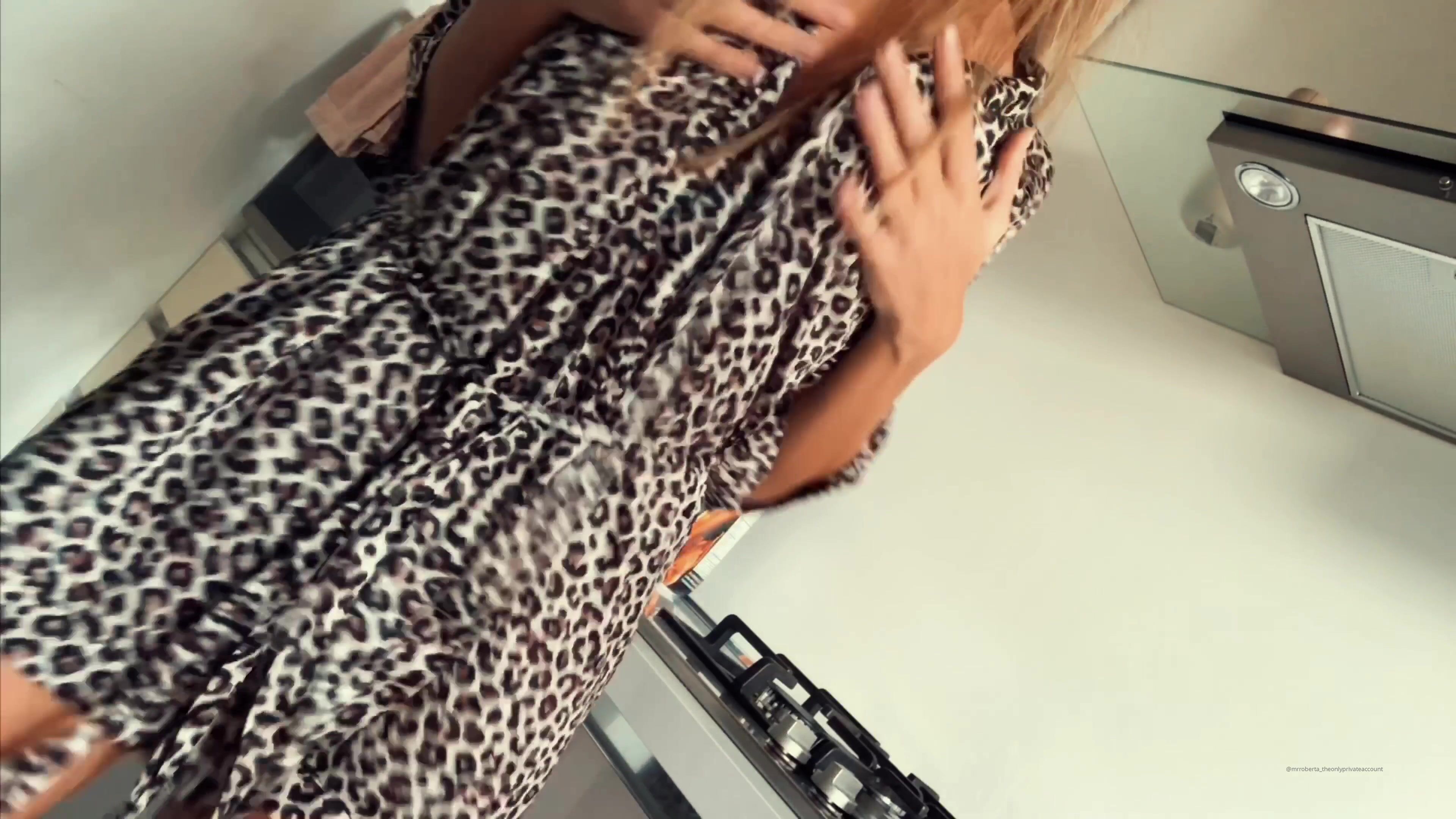 Raluca Roberta Strips After Good Coffee In The Kitchen