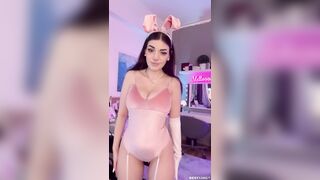 Mellooow Fingering Pussy in Slutty Bunny Costume