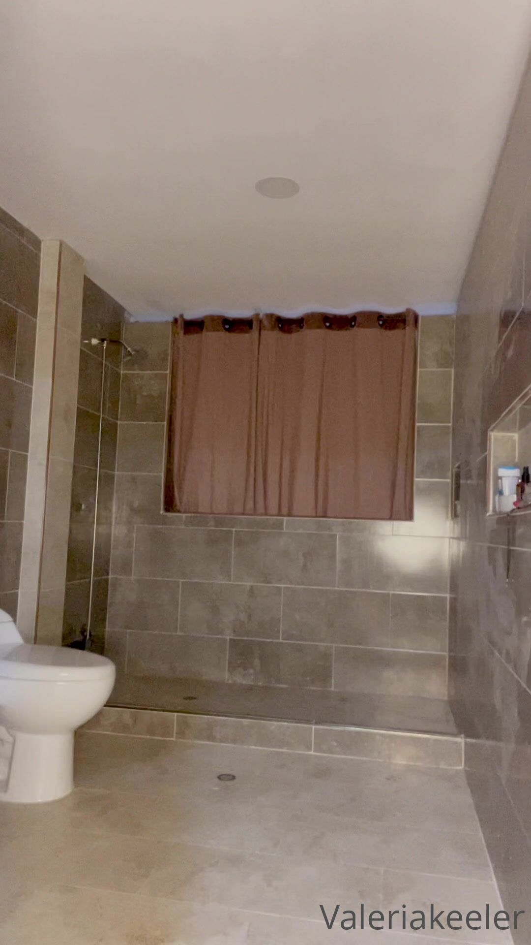 Anita_off Shakes Booty In The Bathroom Wearing Transparent Dress