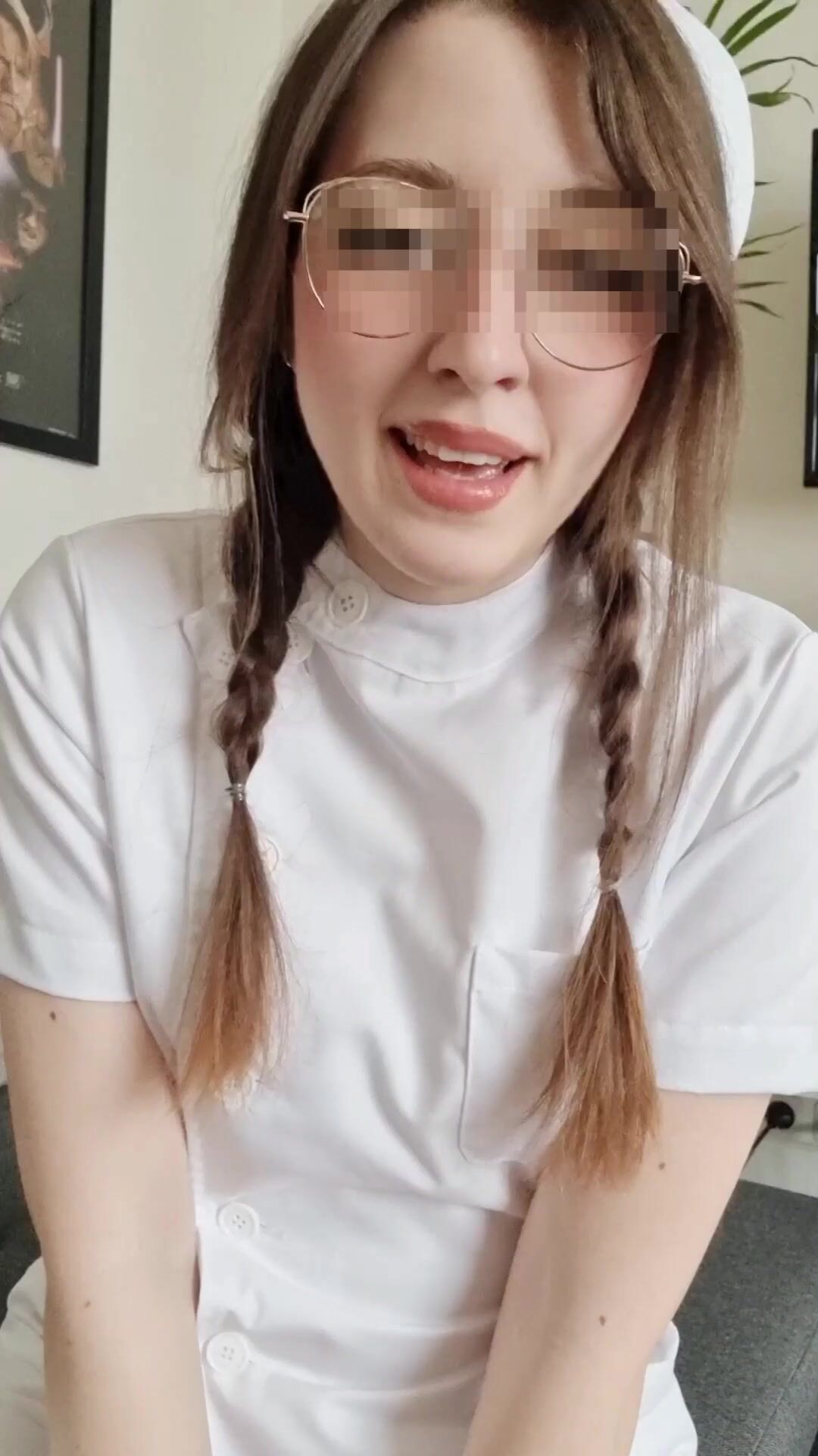 Arya Rose - German Nurse Stripping And Fucking Favorite Dildo