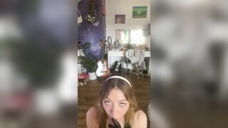 Zoeywgr - Sloppy Blowjob on Dildo While Wearing Slutty Outfit