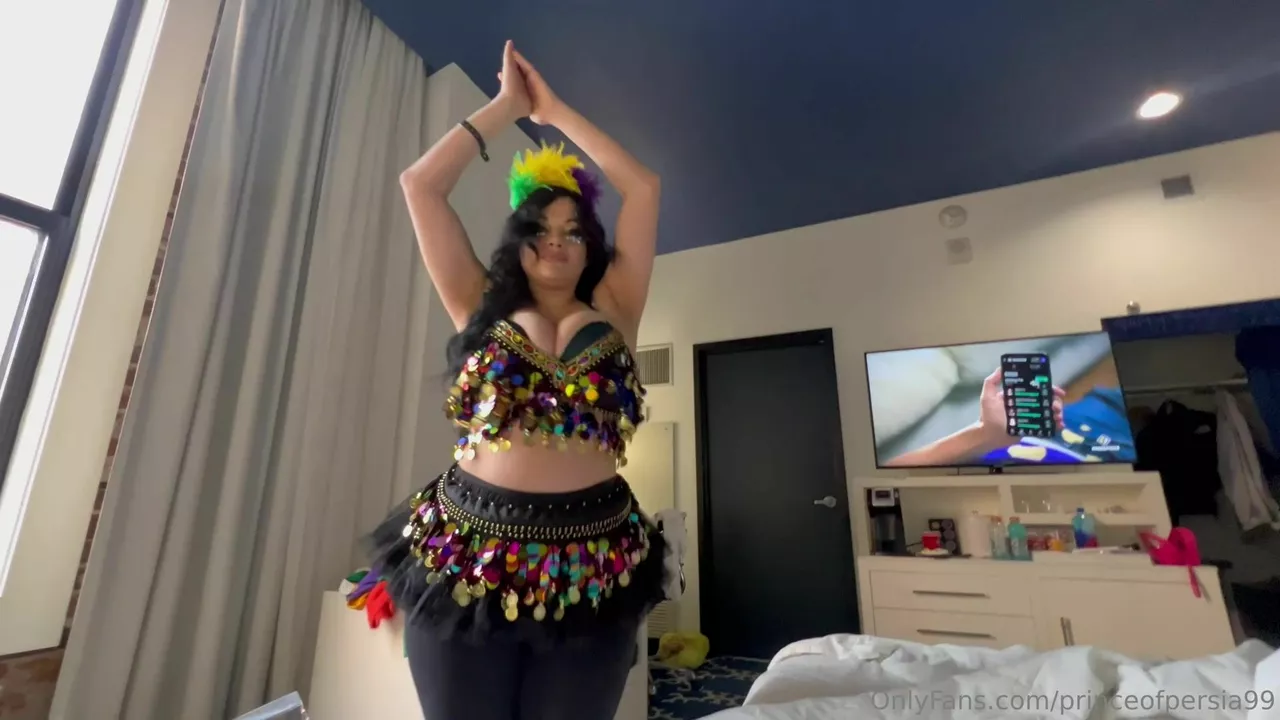 Mona Azar Belly Dance With Blowjob POV