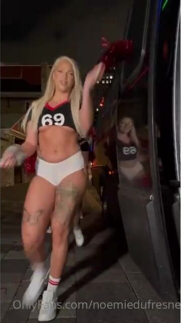 Noemie Dufresne With Lesbian Cheerleader Team