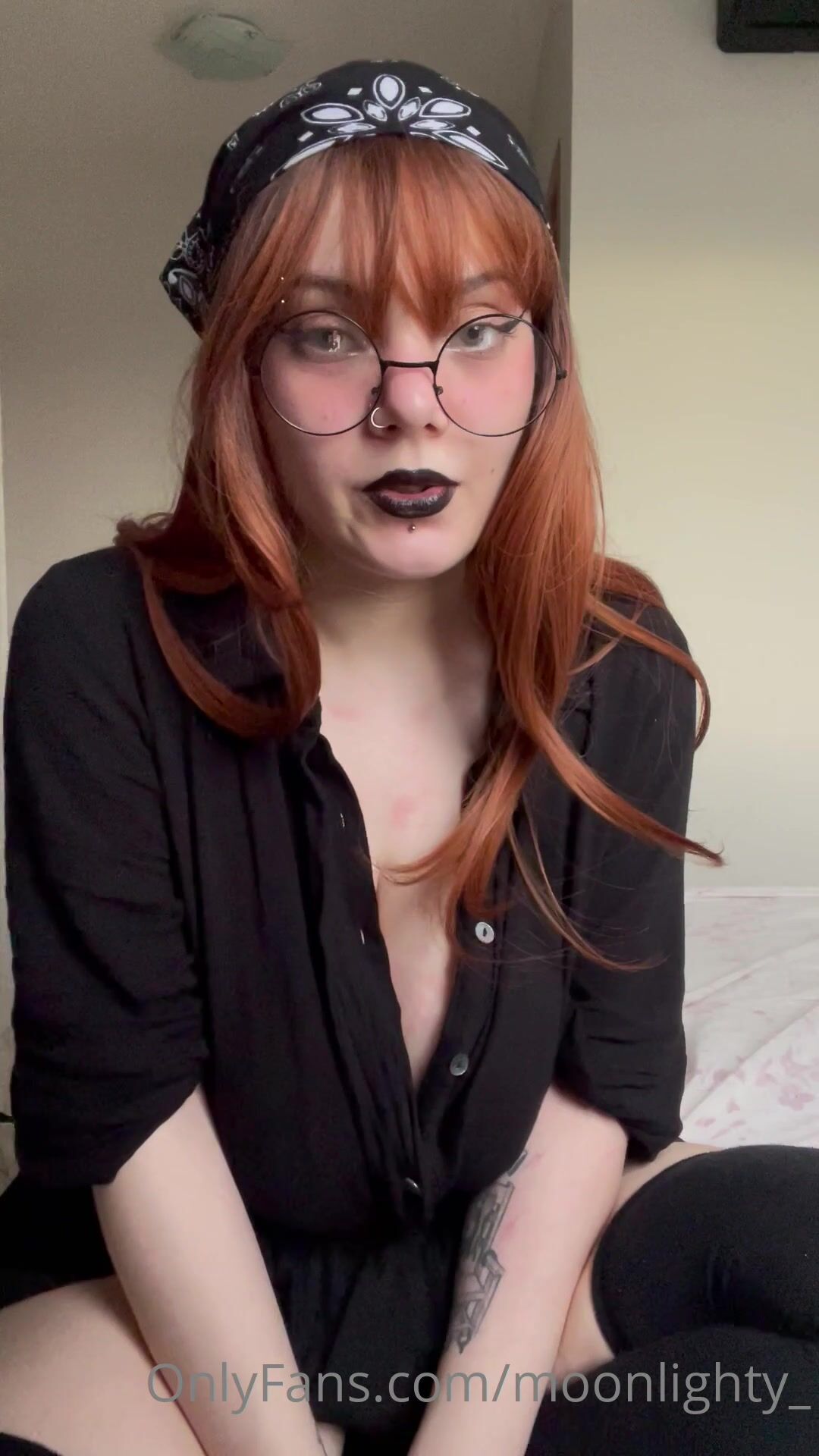 Moon Lighty Masturbates And Licks Nipples