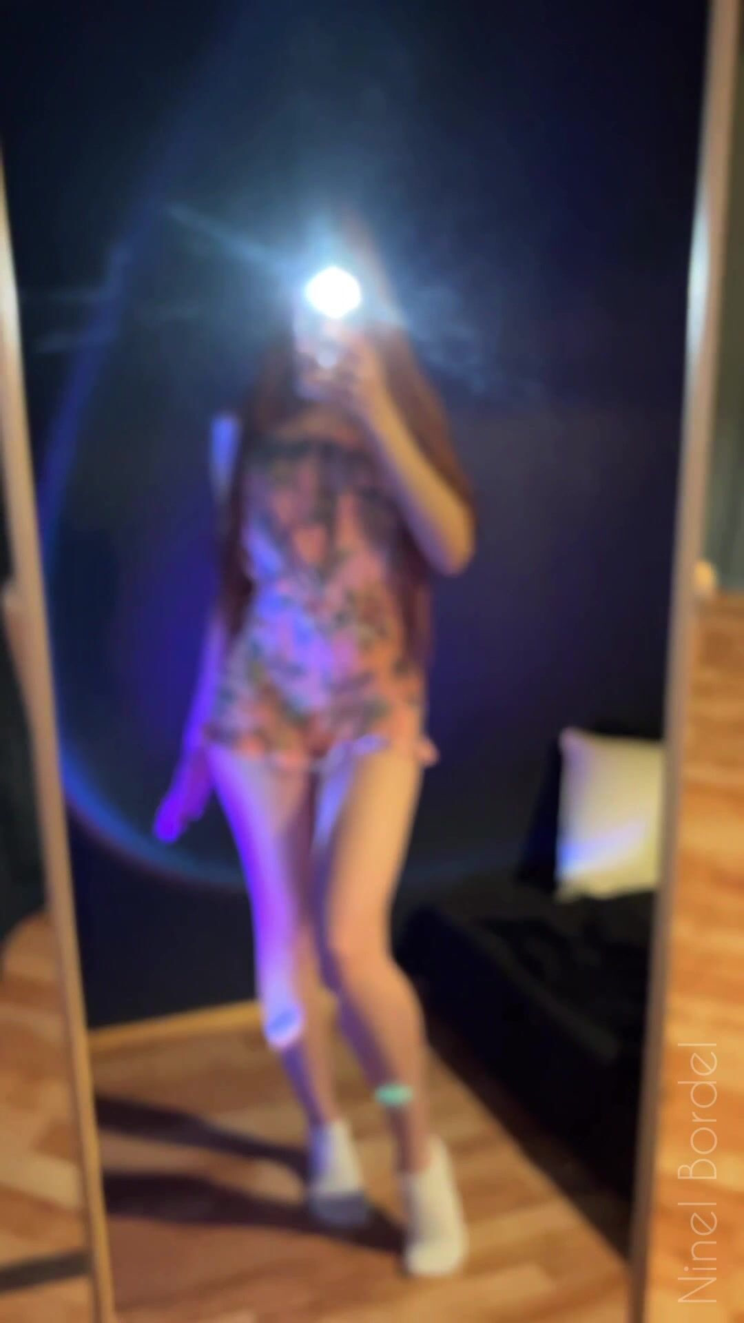 Ninel Bordel Strips In The Mirror