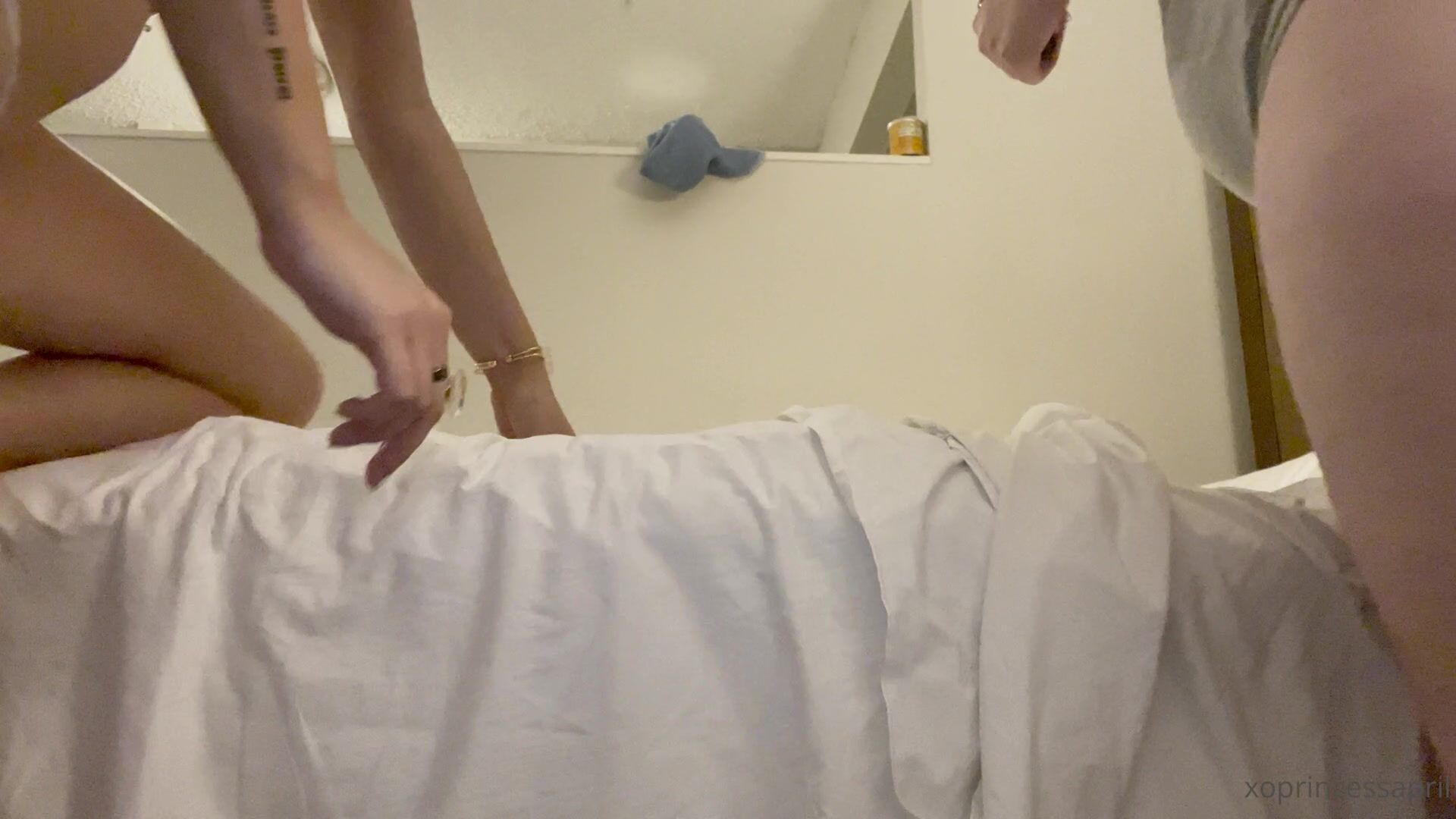 Princess April Flashes Ass With Blonde Friend