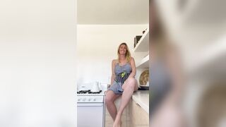 Diora Baird Flashing Big Tits And Pussy Then Masturbating in Kitchen