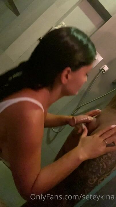 Olga Seteykina - Giving Hot Blowjob in Shower