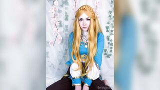 Emiigotchi - Cute Cosplayer Masturbating And Riding Big Dildo