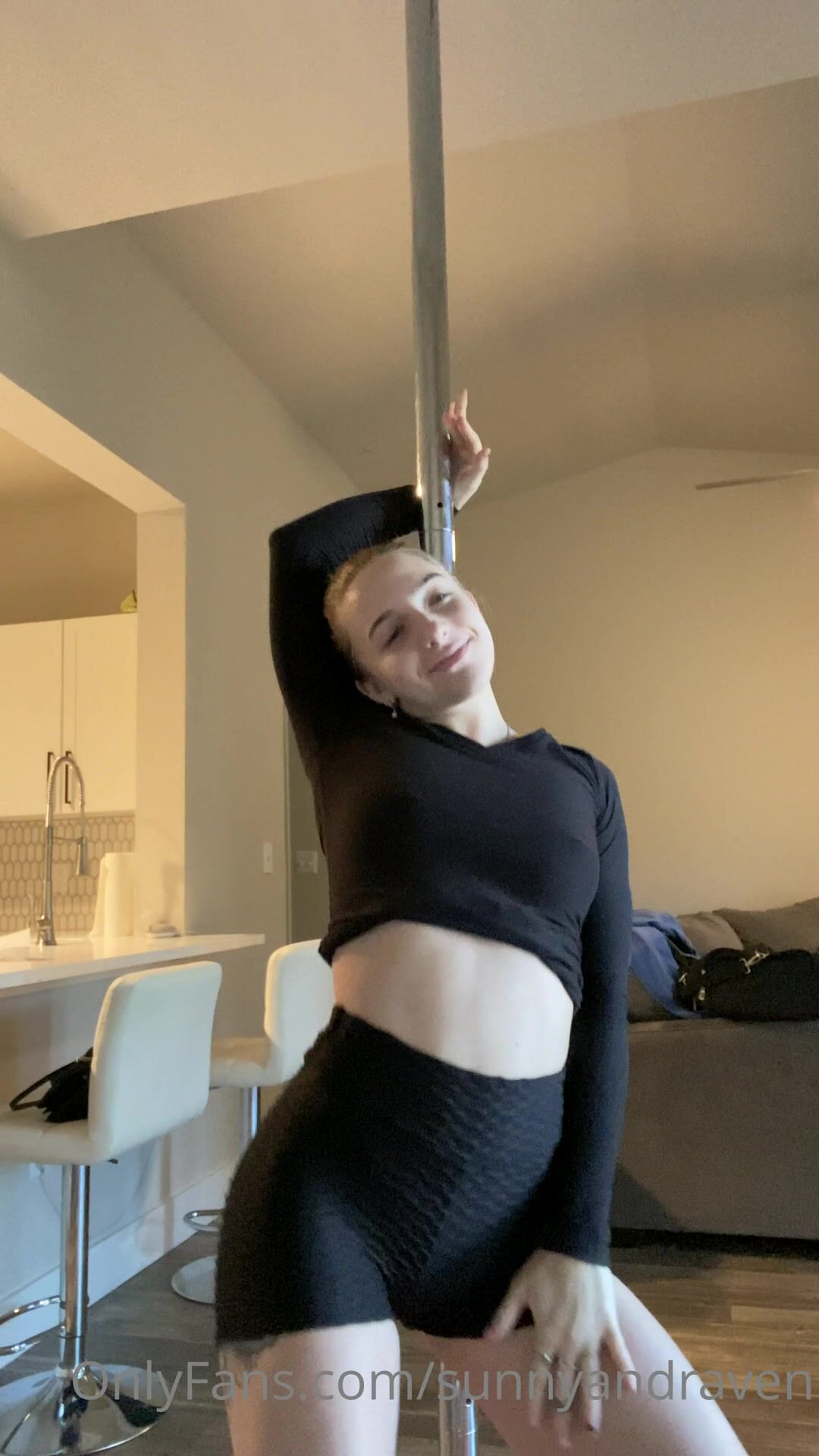 Ravengoeswild Strips On Pole Dance