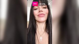 Andreina Fonseca Playing with Vibrator on Livestream