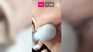 Andreina Fonseca Playing with Vibrator on Livestream