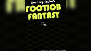 Courtney Taylor Giving Footjob on Big Dildo