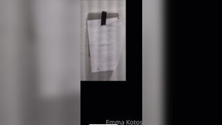 Emma Kotos Wearing Sexy Transparent Fetis Dress In Public