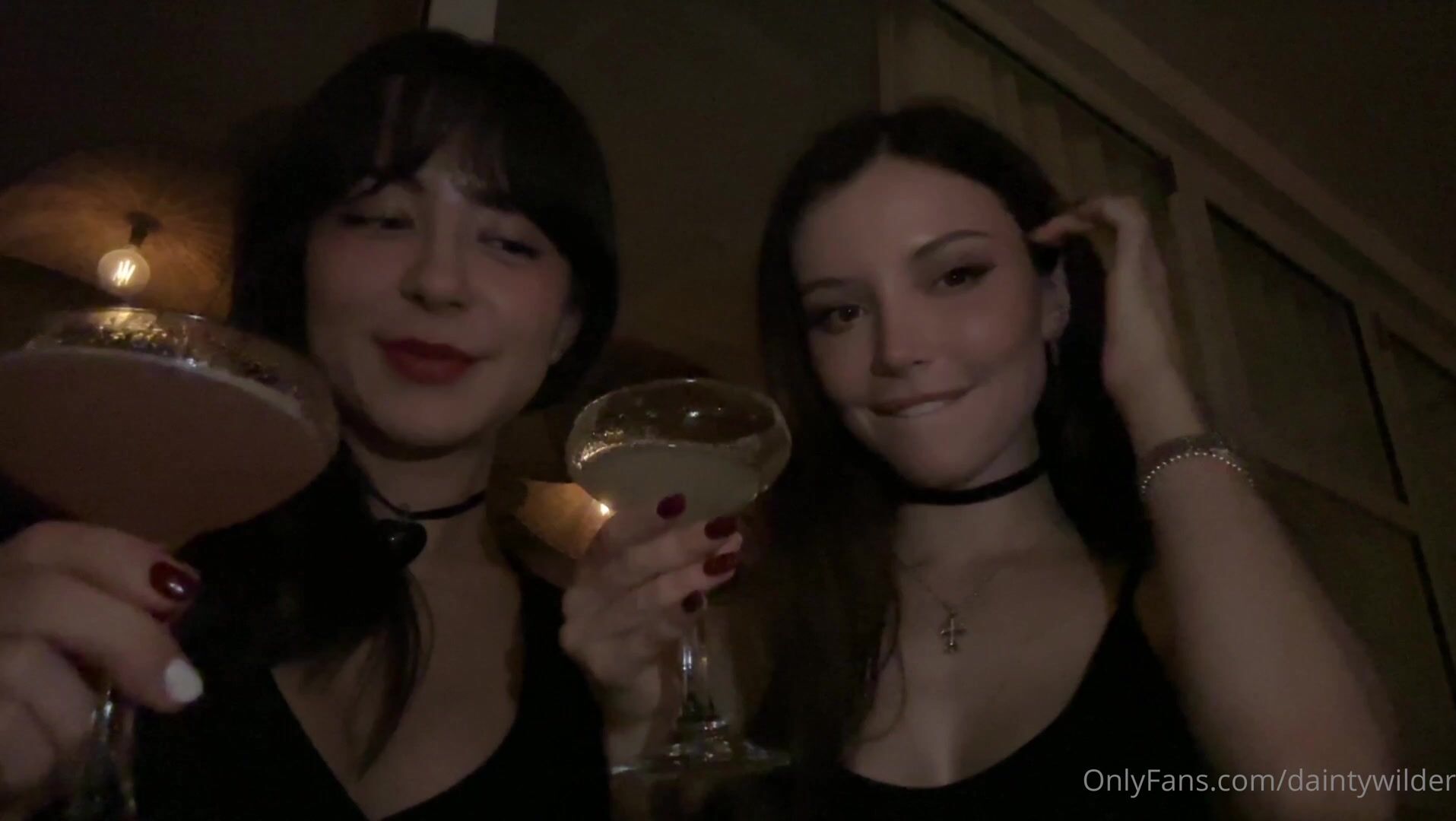 Dainty Wilder Lesbian Sextape in car